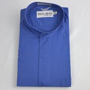 NWT Men's Classic Blue Dress Shirt Long Sleeve Medium 34-35